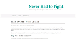 Desktop Screenshot of neverhadtofight.com