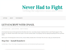 Tablet Screenshot of neverhadtofight.com